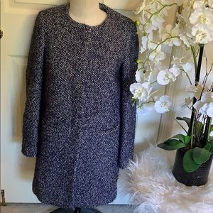 Stile Benetton blue pea coat size 4